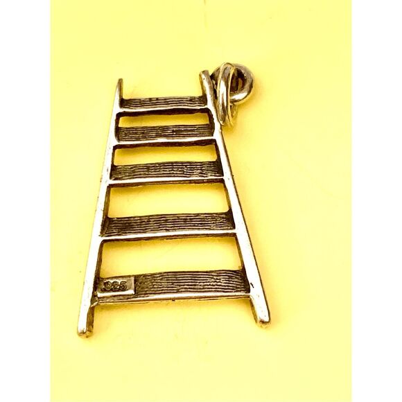 .925 Ladder for Success Sterling Silver Jewelry Charm #motivation - Picture 2 of 3